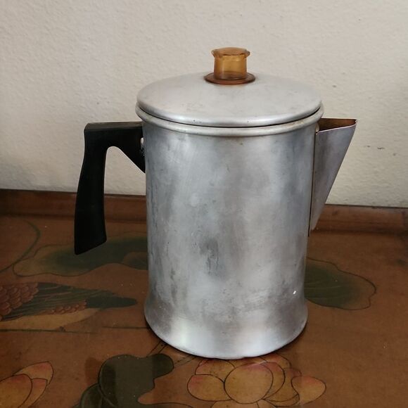 Vintage Mirro Aluminum Percolator Pot Stove Top 9 Cup - Picture 2 of 13